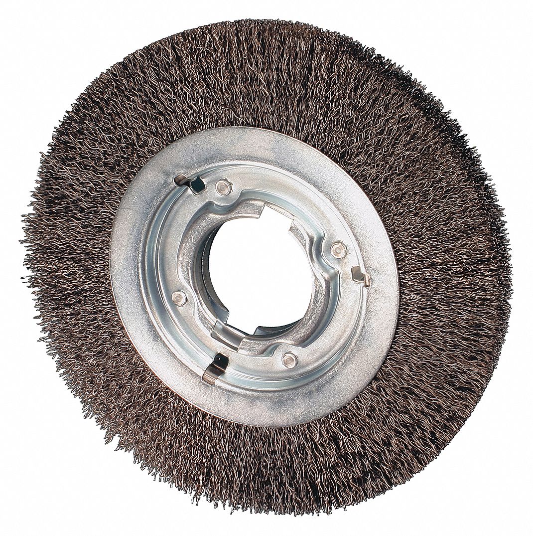 Crimped Wire Wheel Brush, 7in, 6000 rpm