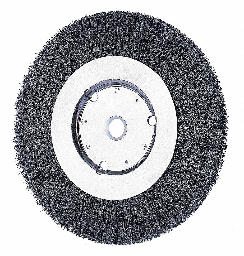 Crimped Wire Wheel Brush, 10in, 4200 rpm