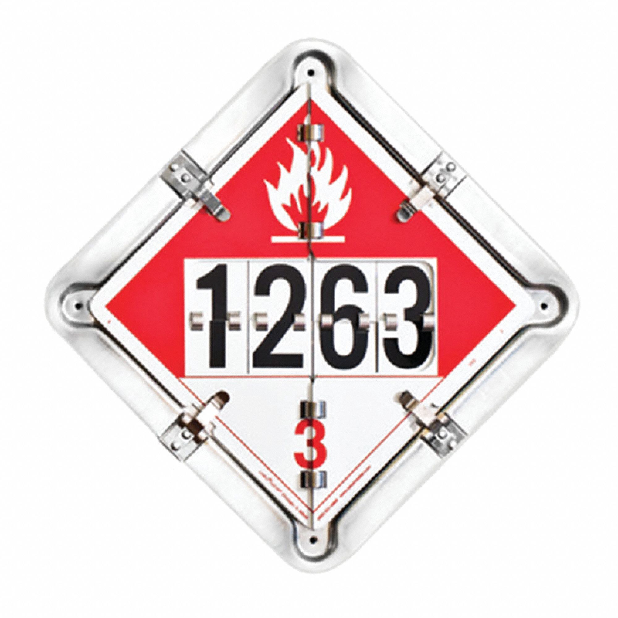 Vehicle Placard Flipchart: Full Frame Trailer Flip Placard Holder, 13 1/2 in Wd, 13 1/2 in Ht