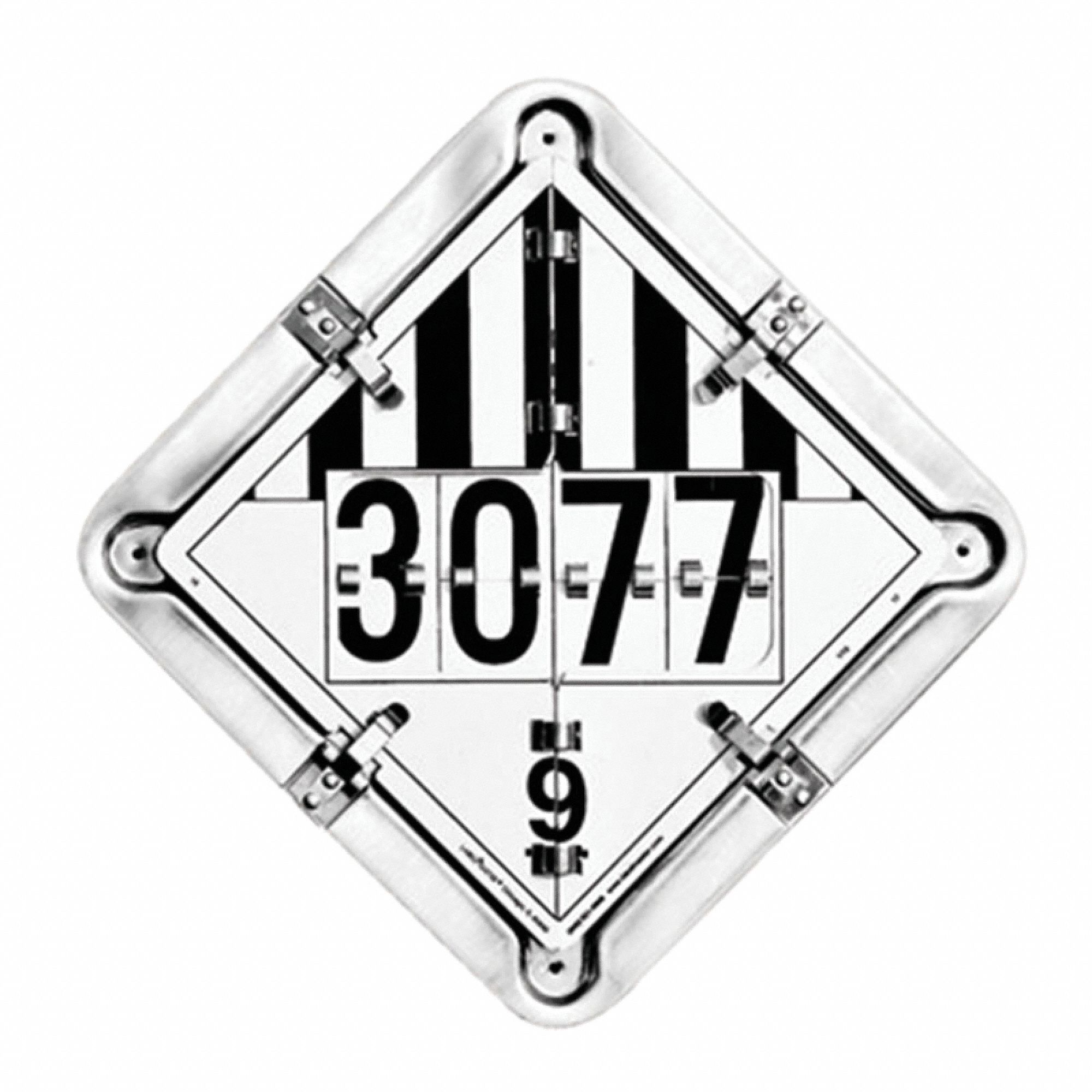 Vehicle Placard Flipchart: Full Frame Trailer Flip Placard Holder, 13 1/2 in Wd, 13 1/2 in Ht