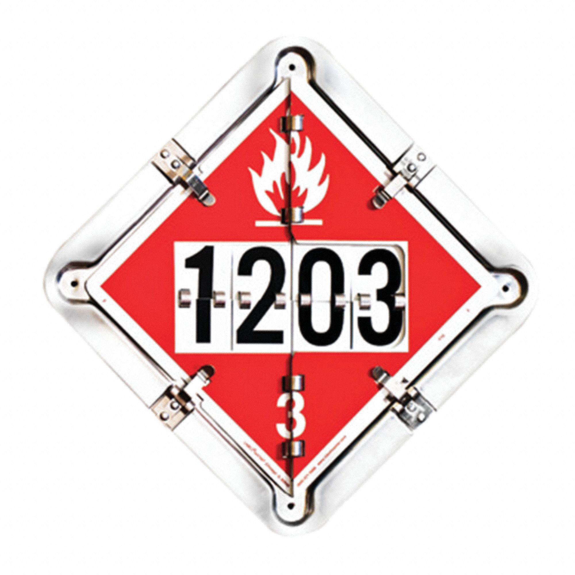 Vehicle Placard Flipchart: Full Frame Trailer Flip Placard Holder, 13 1/2 in Wd, 13 1/2 in Ht