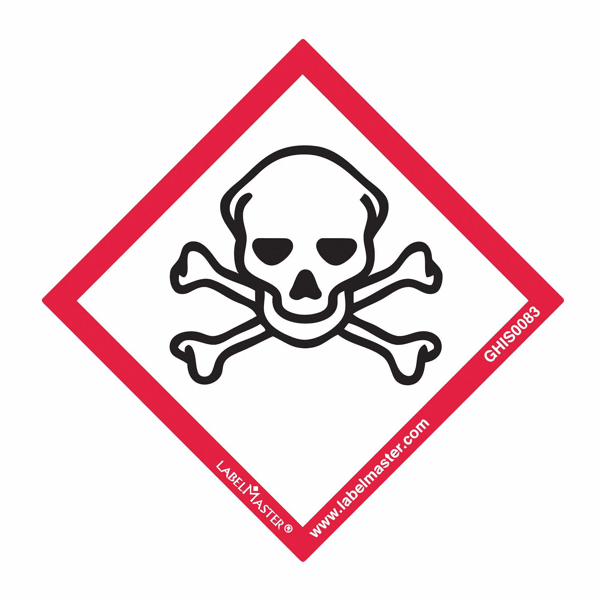 LABELMASTER GHS Skull and Crossbones Label Skull and Crossbones, 100