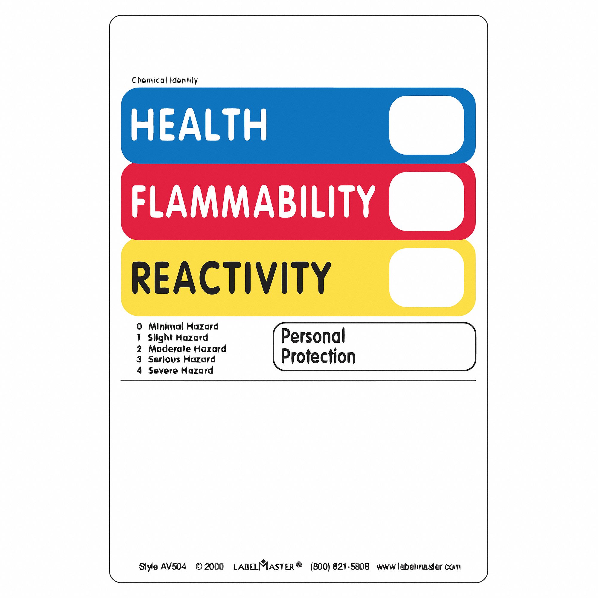 LABELMASTER Label, Vinyl, English, Health, Flammability