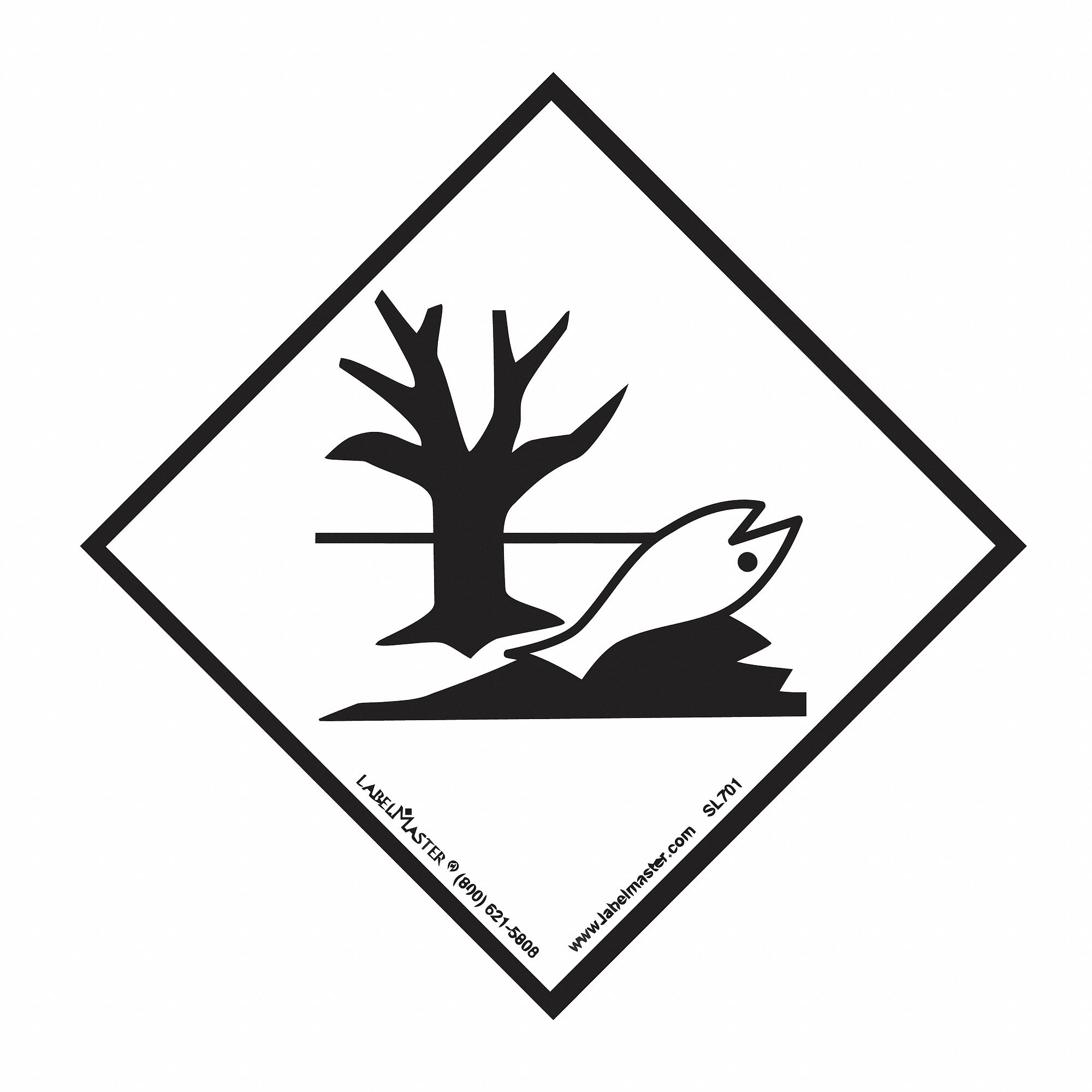 DOT Handling Label: Environmentally Haz Substance, 3 15/16 in x 3 15/16 in, 500 PK