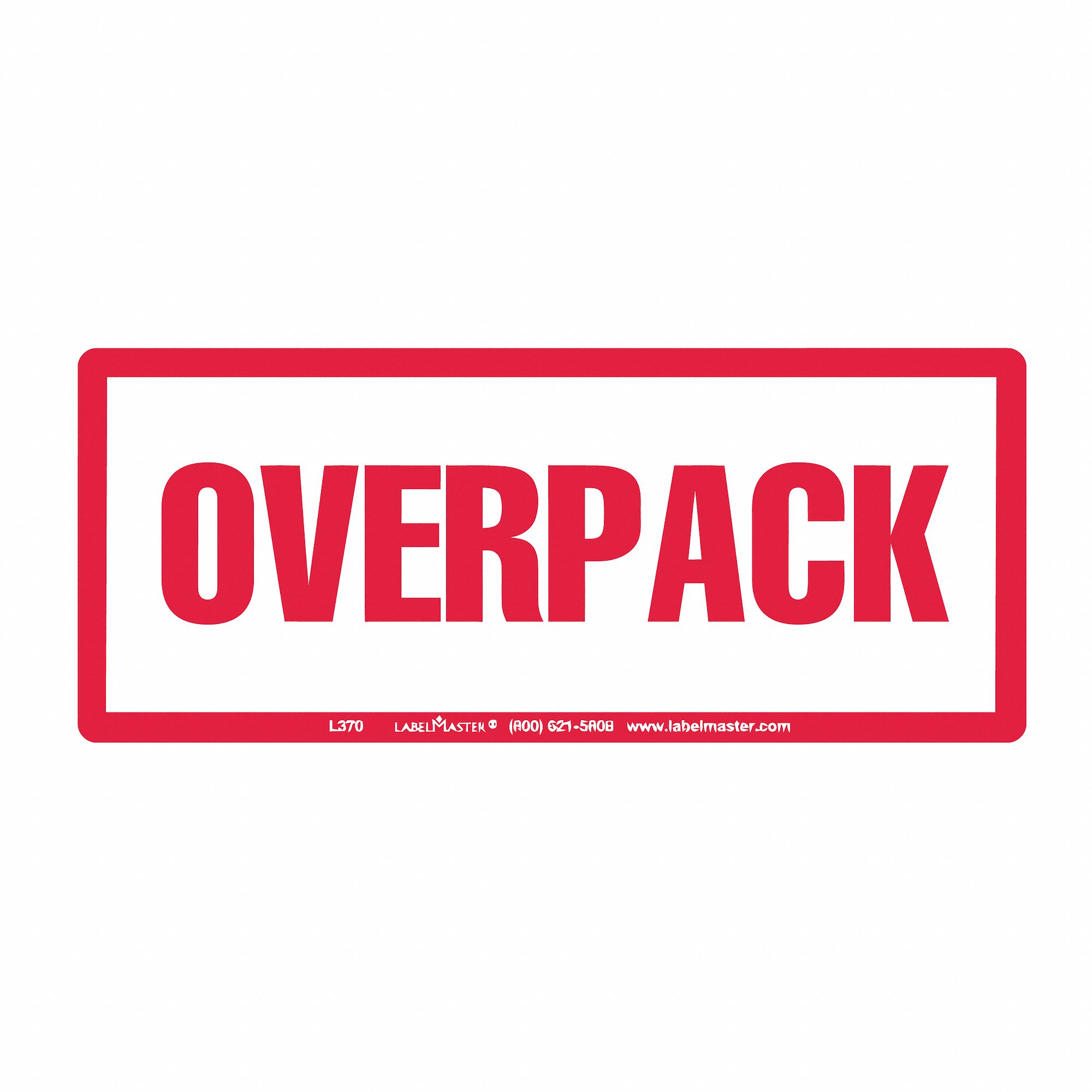 OVER PACK LABEL,2-1/2