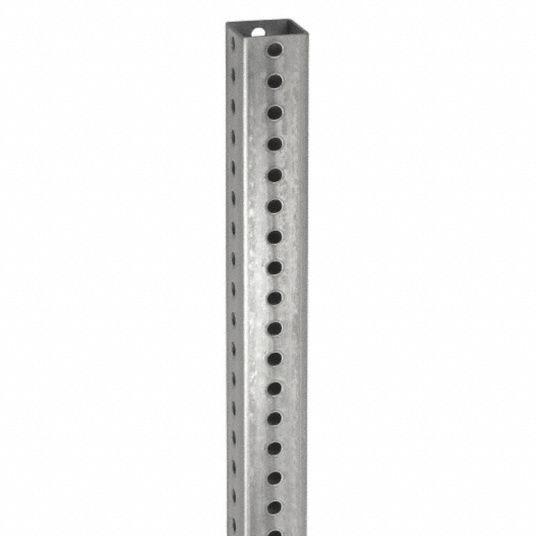 TAPCO Sign Post, Square, 12 ft x 2 in x 2 in, Steel, Silver, Sign Post ...