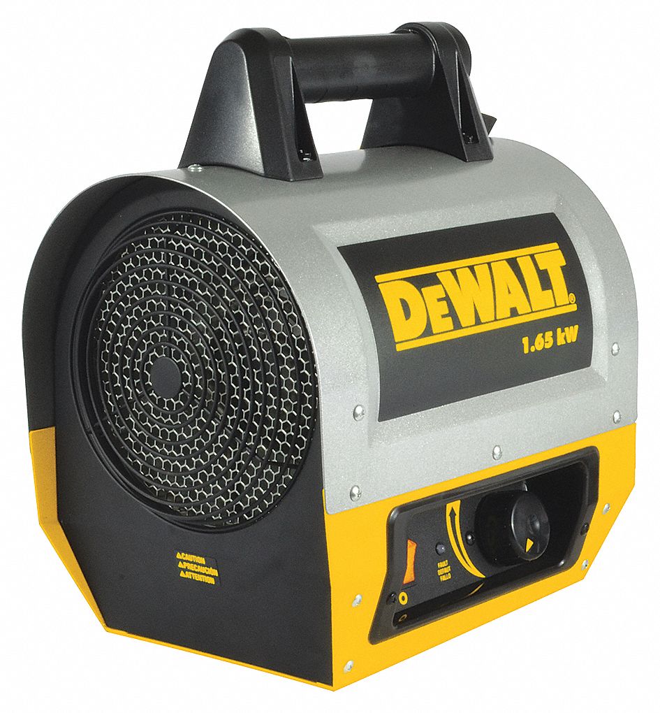 FORCED AIR HEATER, ELECTRIC, NON-OSCILLATING, 1.6 KW, 115 VOLT, 5-15 P, 6 FT CORD