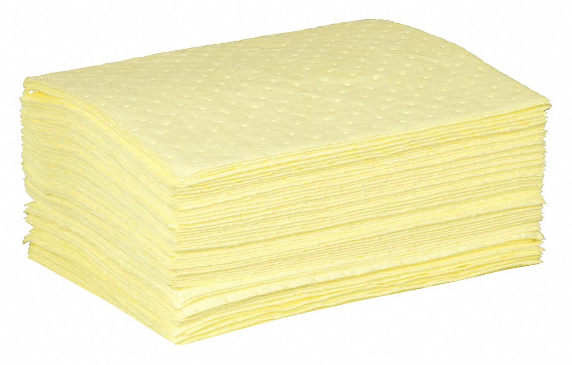 TAMPON ABSORBANT,JAUNE,10 - 19 GAL,PQ50