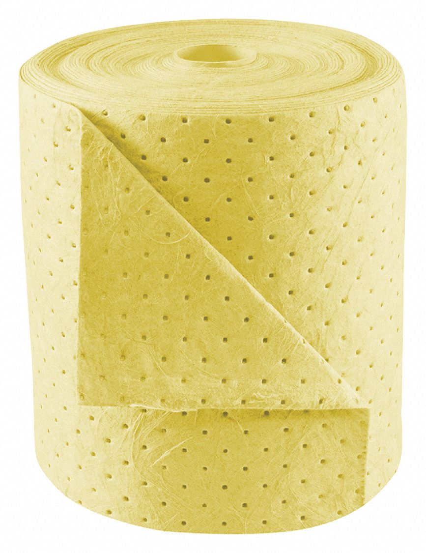 ROULEAU ABSORBANT,JAUNE,10 - 19 GAL