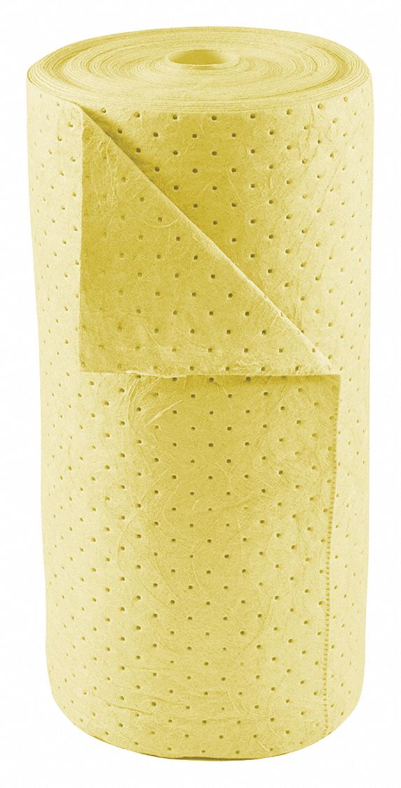 ABSORBENT ROLL, 40 GALLON CAPACITY, BALE, YELLOW, 30 IN X 150 FT, HEAVY