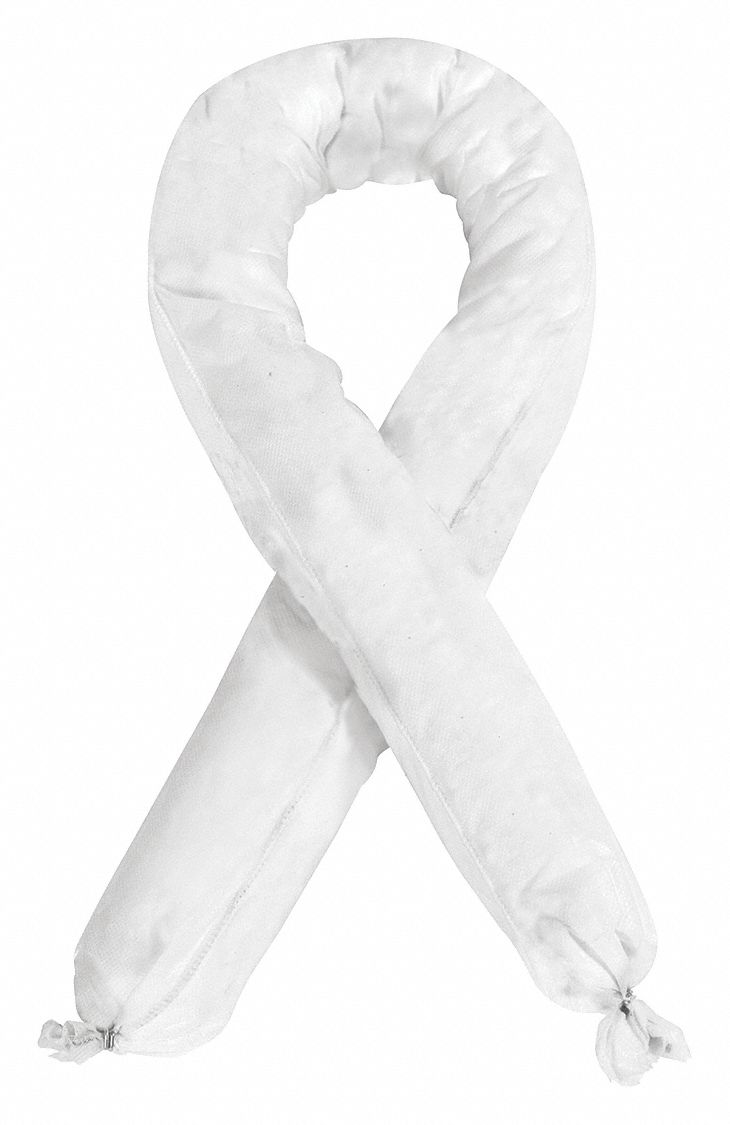 CONDOR 35ZR63 Absorb Sock,Oil-Based Liquids,4ft L,PK4 35ZR63