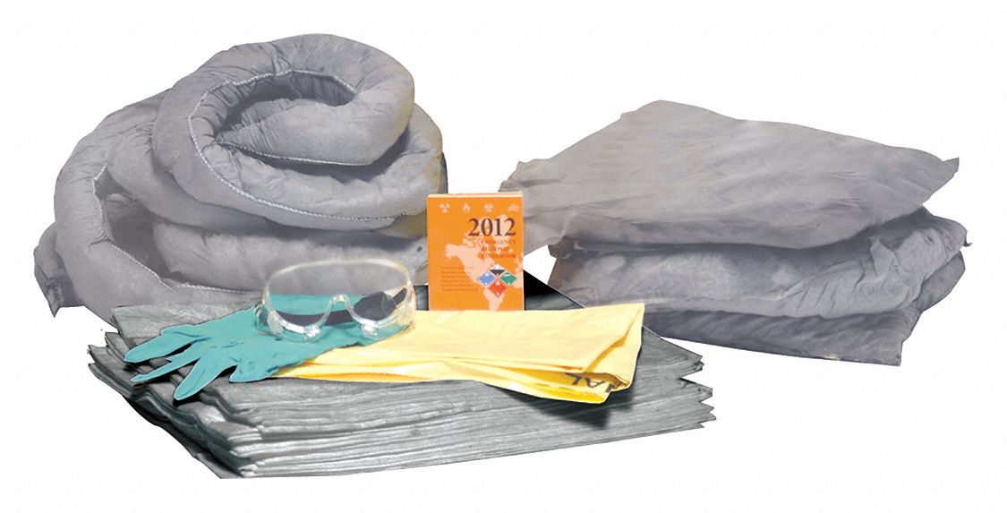 SPILL KIT REFILL, 29 GALLON ABSORBED PER KIT, 25 PADS/3 PILLOWS/3 SOCKS