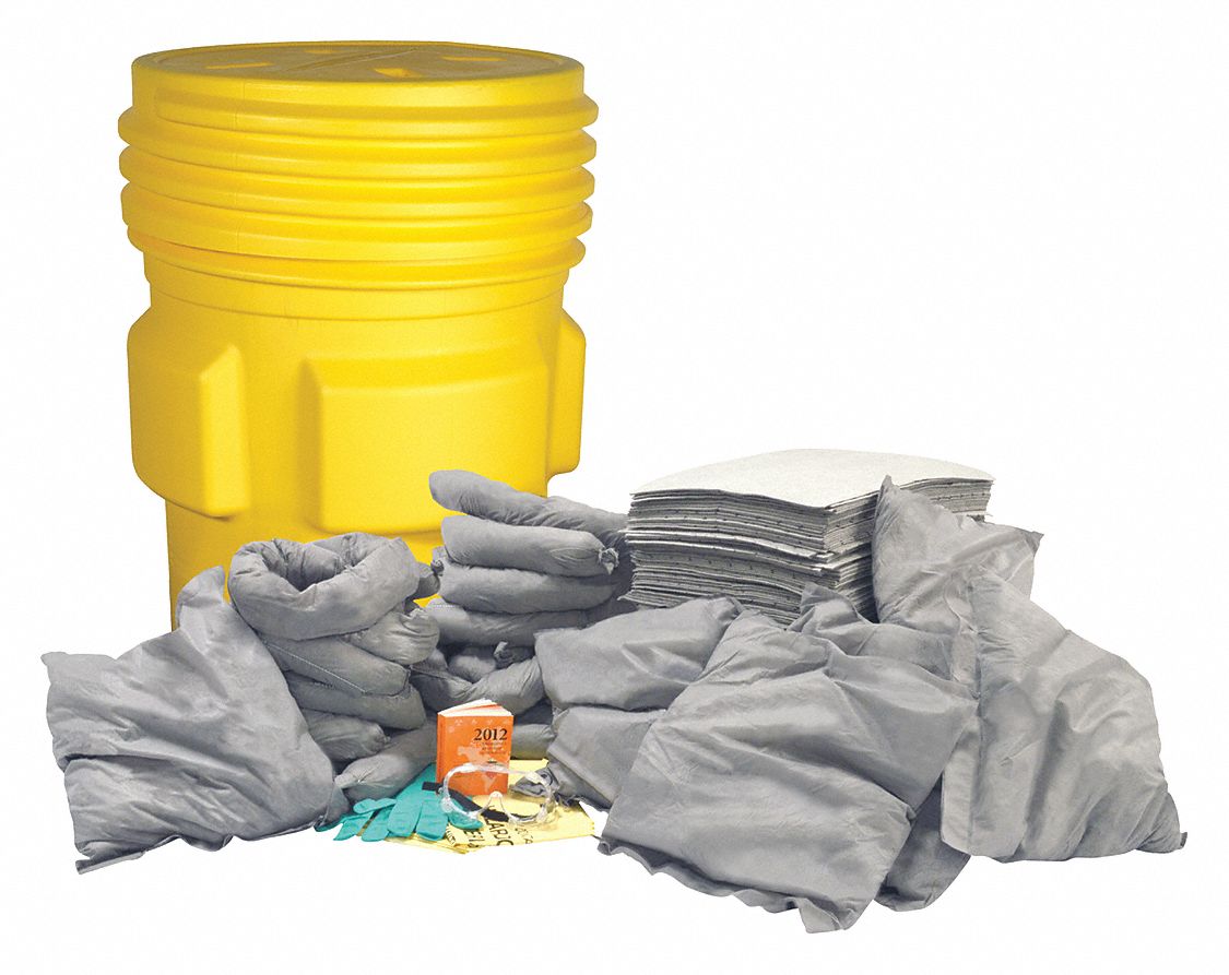 SPILL KIT, 67 GALLON ABSORBED PER KIT, GOGGLES/PAIR OF NITRILE GLOVES