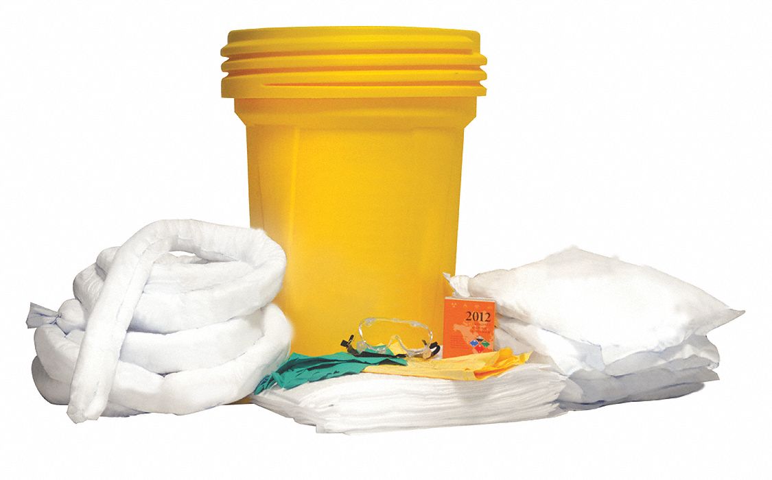 SPILL KIT, 29 GALLON ABSORBED PER KIT, GOGGLES/PAIR OF NITRILE GLOVES