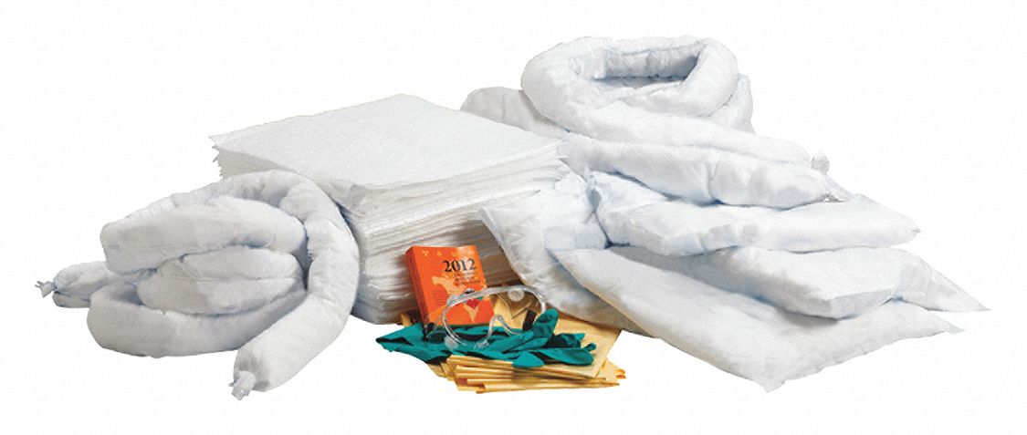 SPILL KIT REFILL, 32 GALLON ABSORBED PER KIT, GOGGLES/PAIR OF NITRILE GLOVES