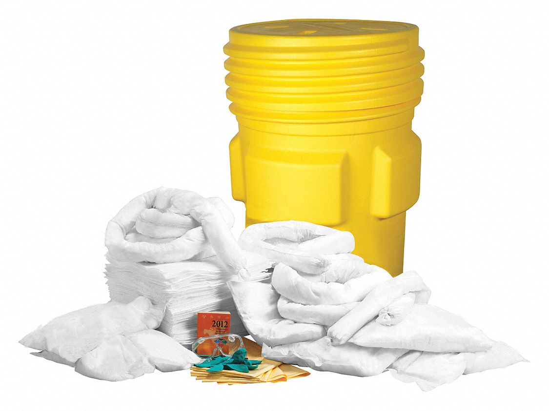 SPILL KIT, 55 GALLON ABSORBED PER KIT, GOGGLES/PAIR OF NITRILE GLOVES