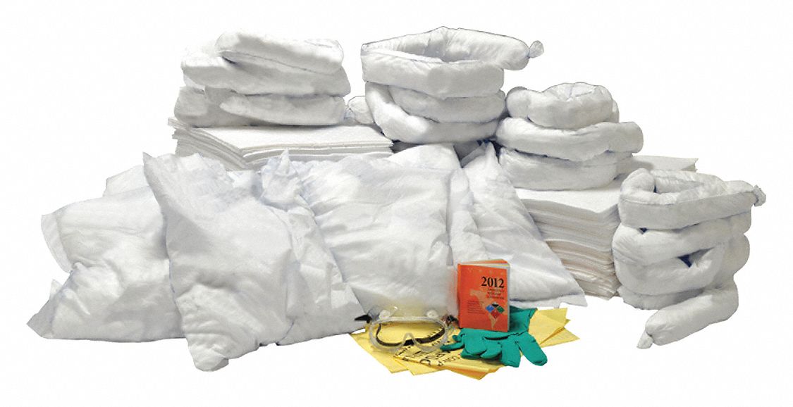 SPILL KIT REFILL, 67 GALLON ABSORBED PER KIT, GOGGLES/PAIR OF NITRILE GLOVES