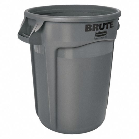 Rubbermaid Commercial Trash Can,Rectangular,22-1/2 gal.,Silver