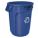 RECYCLING RECEPTACLE,BLUE,32 GAL.