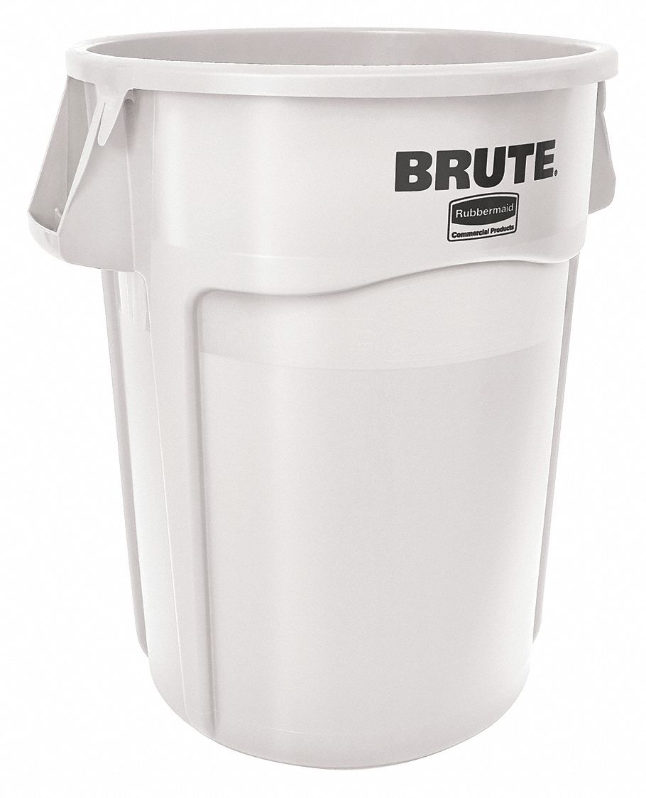 LIFKOME Bote de basura de plástico delgado con portaescobillas de inodoro  con tapa superior de prensa papelera para baño - blanco