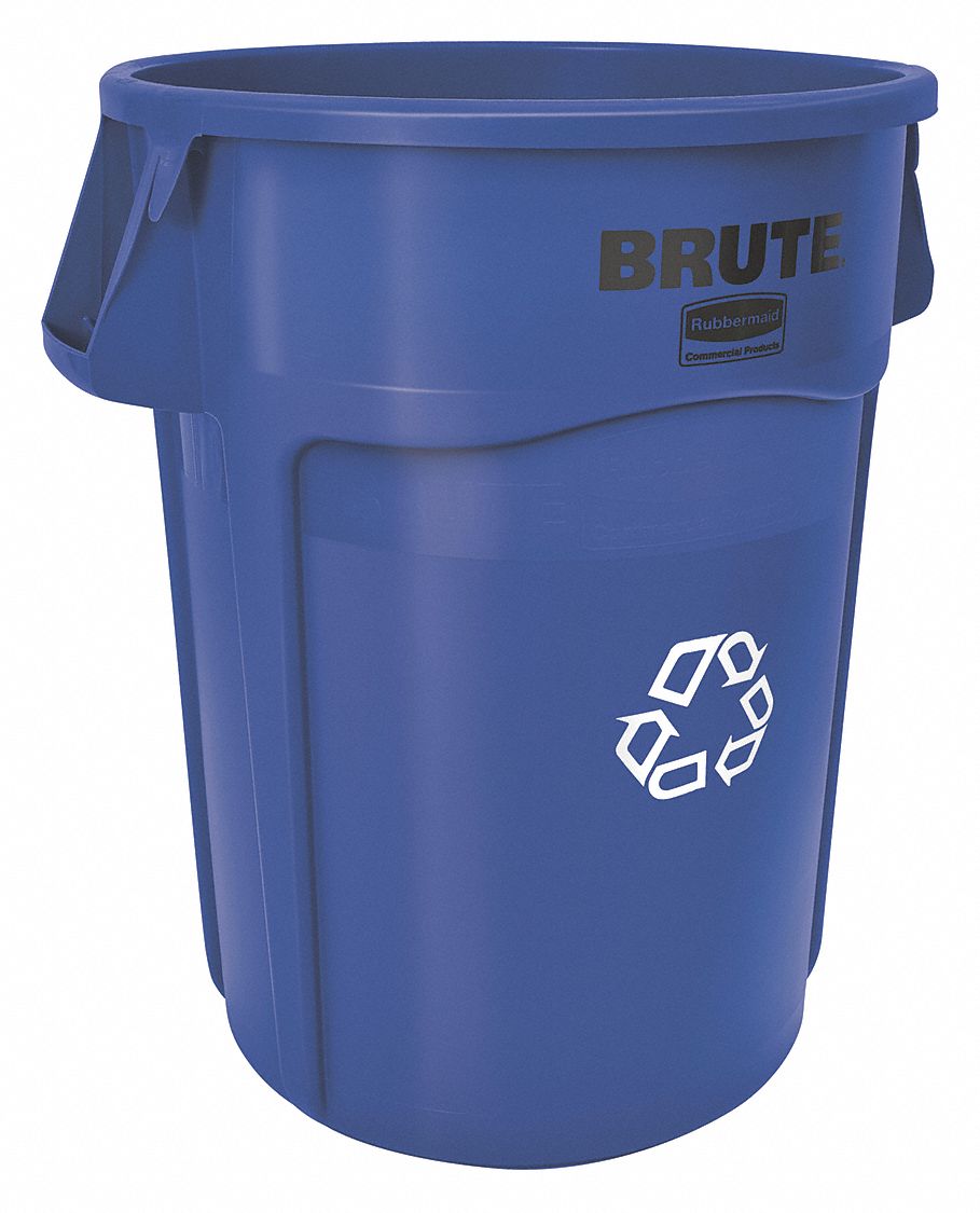 RECYCLING RECEPTACLE,BLUE,44 GAL.