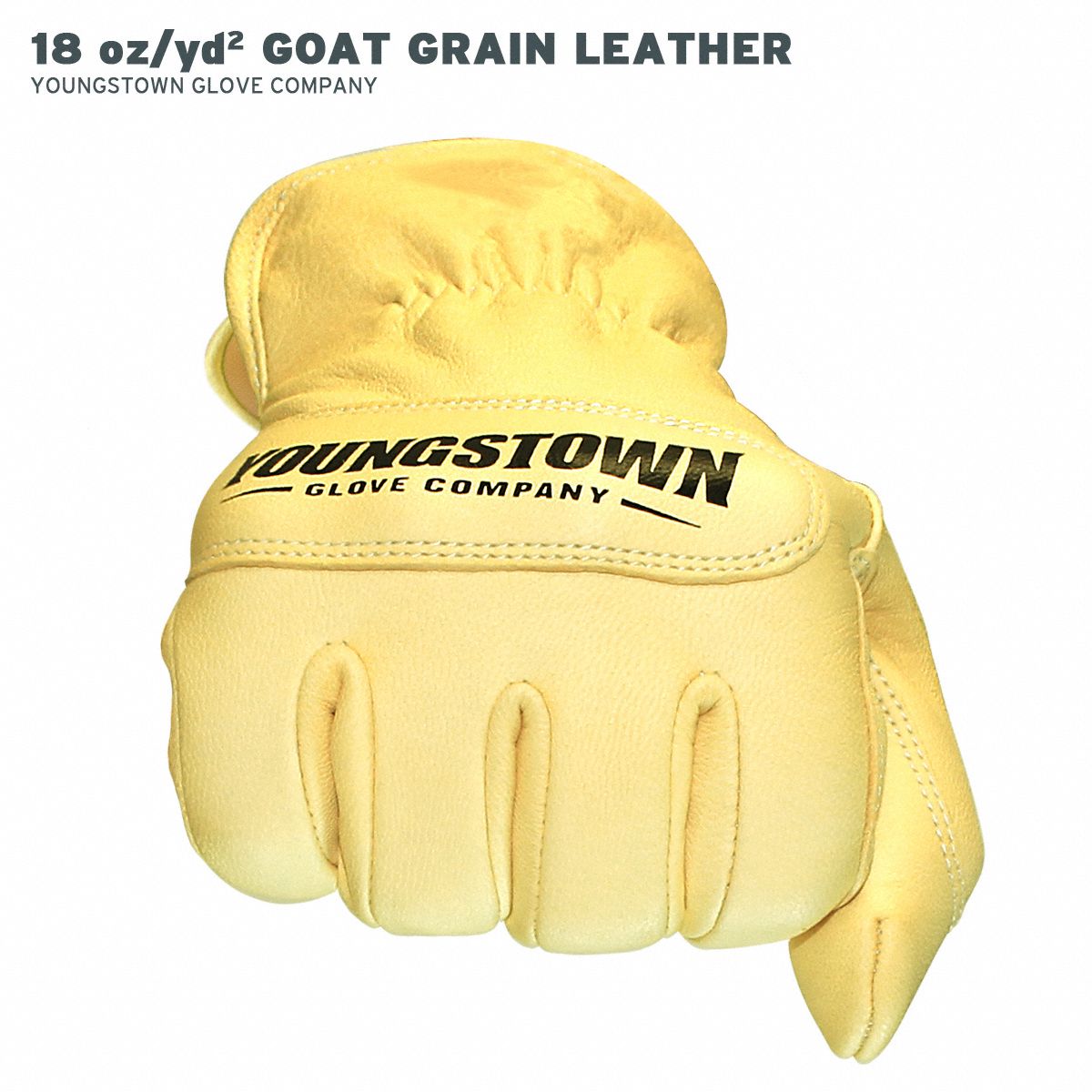 YOUNGSTOWN GLOVE CO. Arc Flash Gloves, Goat Grain Leather, L, PR