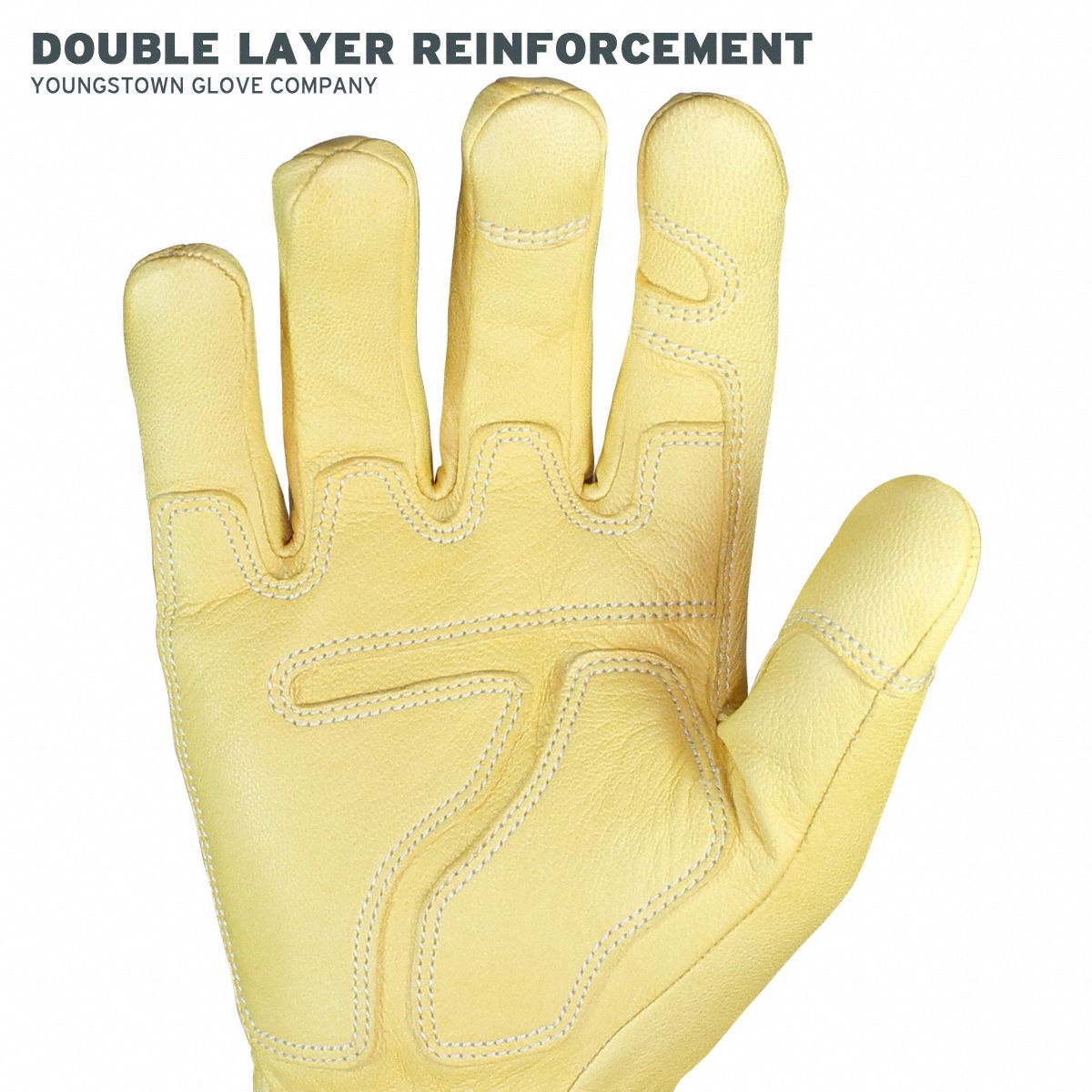 YOUNGSTOWN GLOVE CO. Arc Flash Gloves, Goat Grain Leather, L, PR