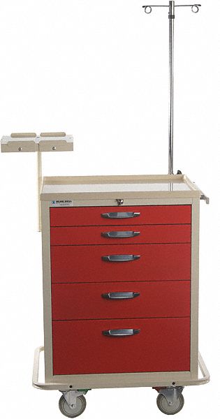 BLUE BELL MEDICAL Crash Cart,48 in. H x 35 1/2 in. W,Steel   Medical Carts   35ZX88|08S27 112