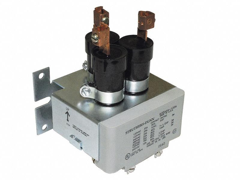 Mercury Displacement Contactor: 24V AC, 35 A Full Load Current - Resistive, 3 Poles