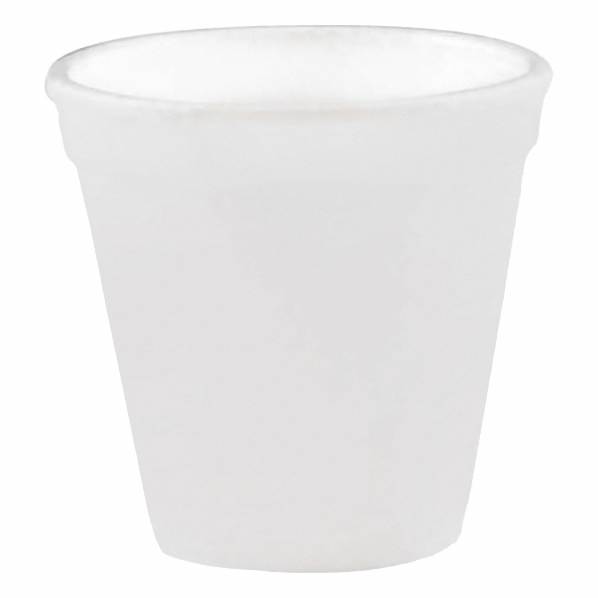 Disposable Cup: 4 oz Capacity, White, Foam, Unwrapped, Patternless, 1, 000 PK