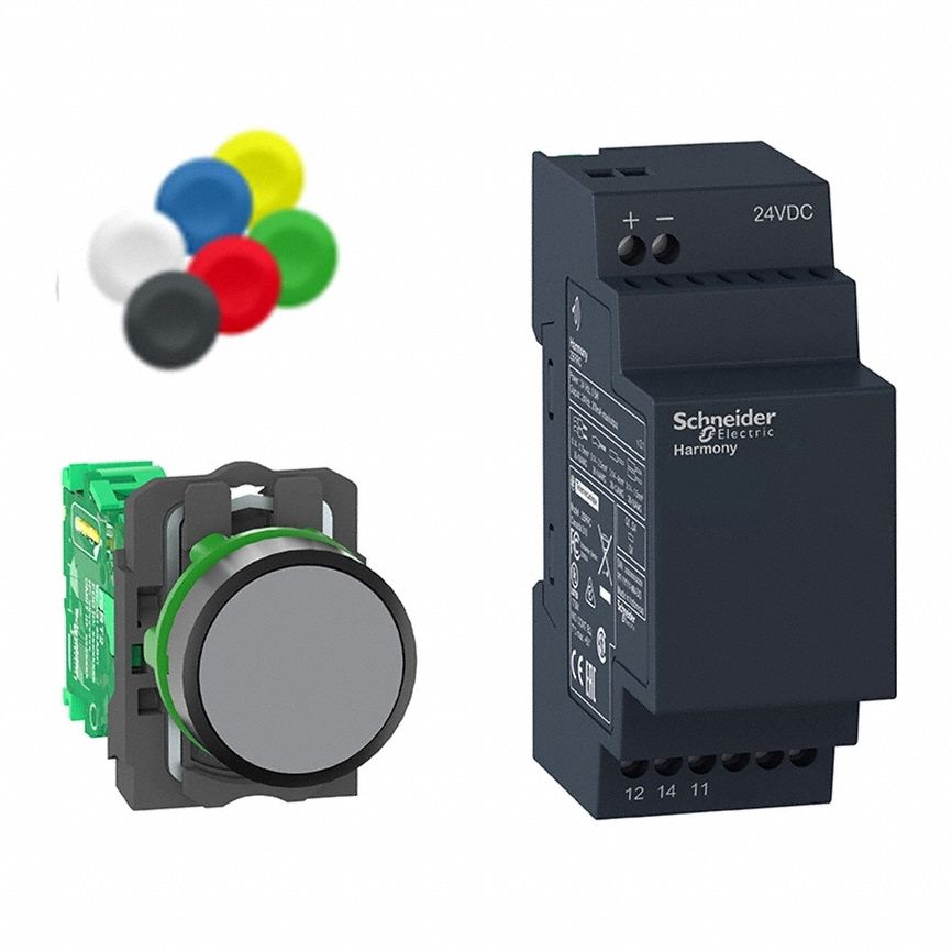 Wireless Push Button Kit Black 22mm