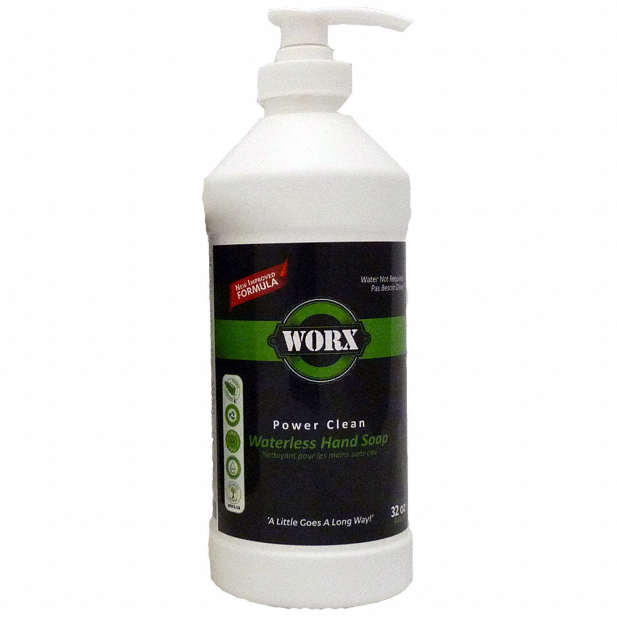 HAND SOAP, LIQUID, PUMP BOTTLE, 32 OZ, FRAGRANCE FREE, POWER CLEAN SERIES