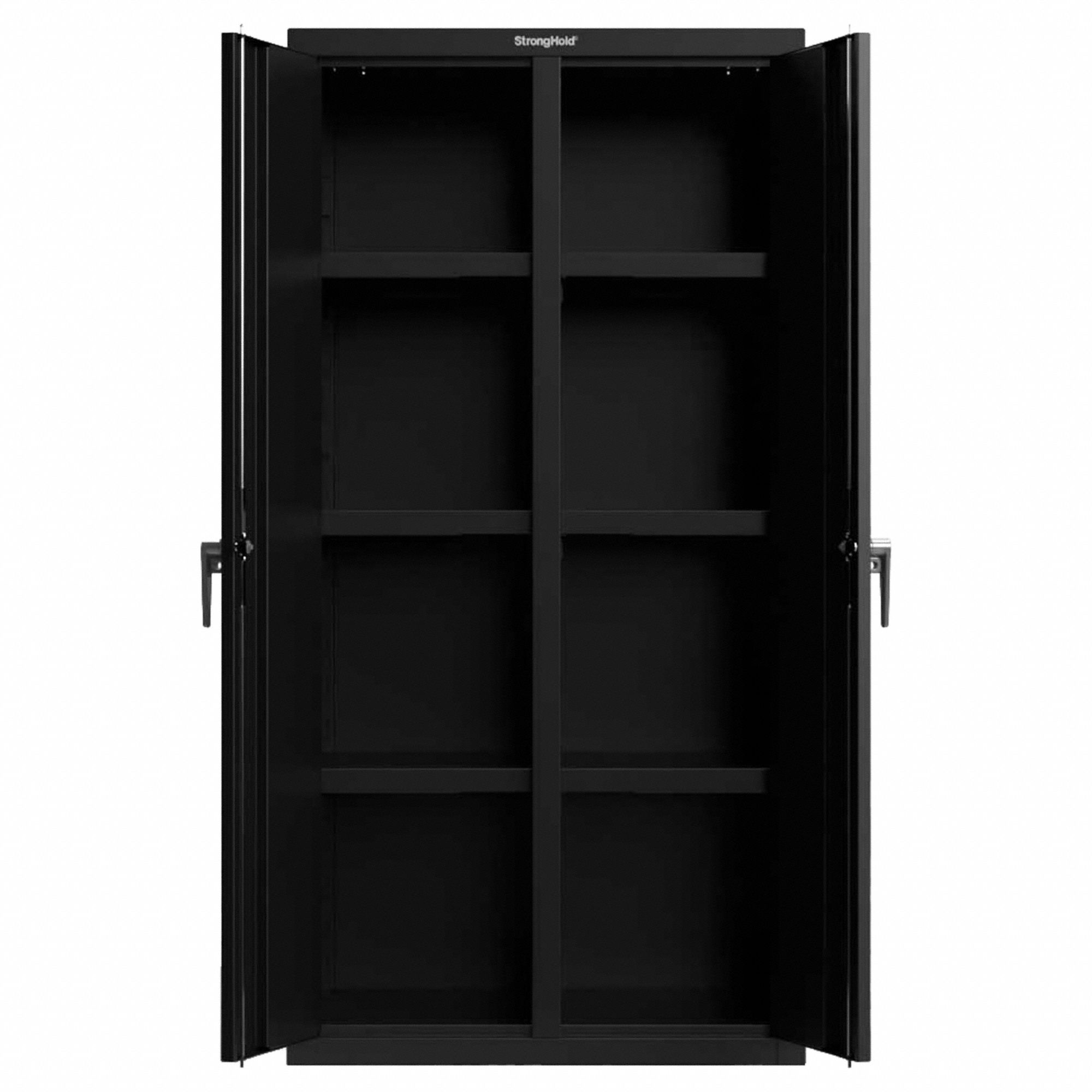 Cabinet: 36 in x 24 in x 72 in, Swing  Handle & Electronic Lock/Keyed Lock/Padlock Hasp