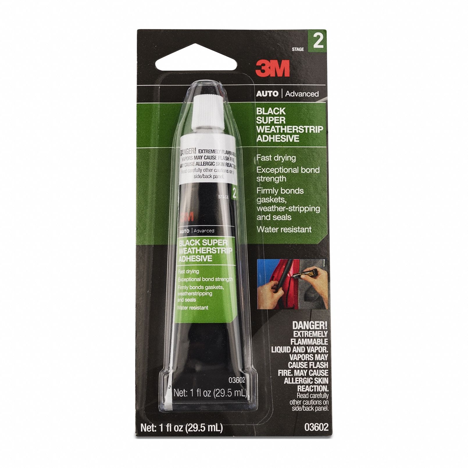Repair Adhesive: Black, Metal/Rubber, 5 min Working Time, 24 hr Full Cure Time, Tube