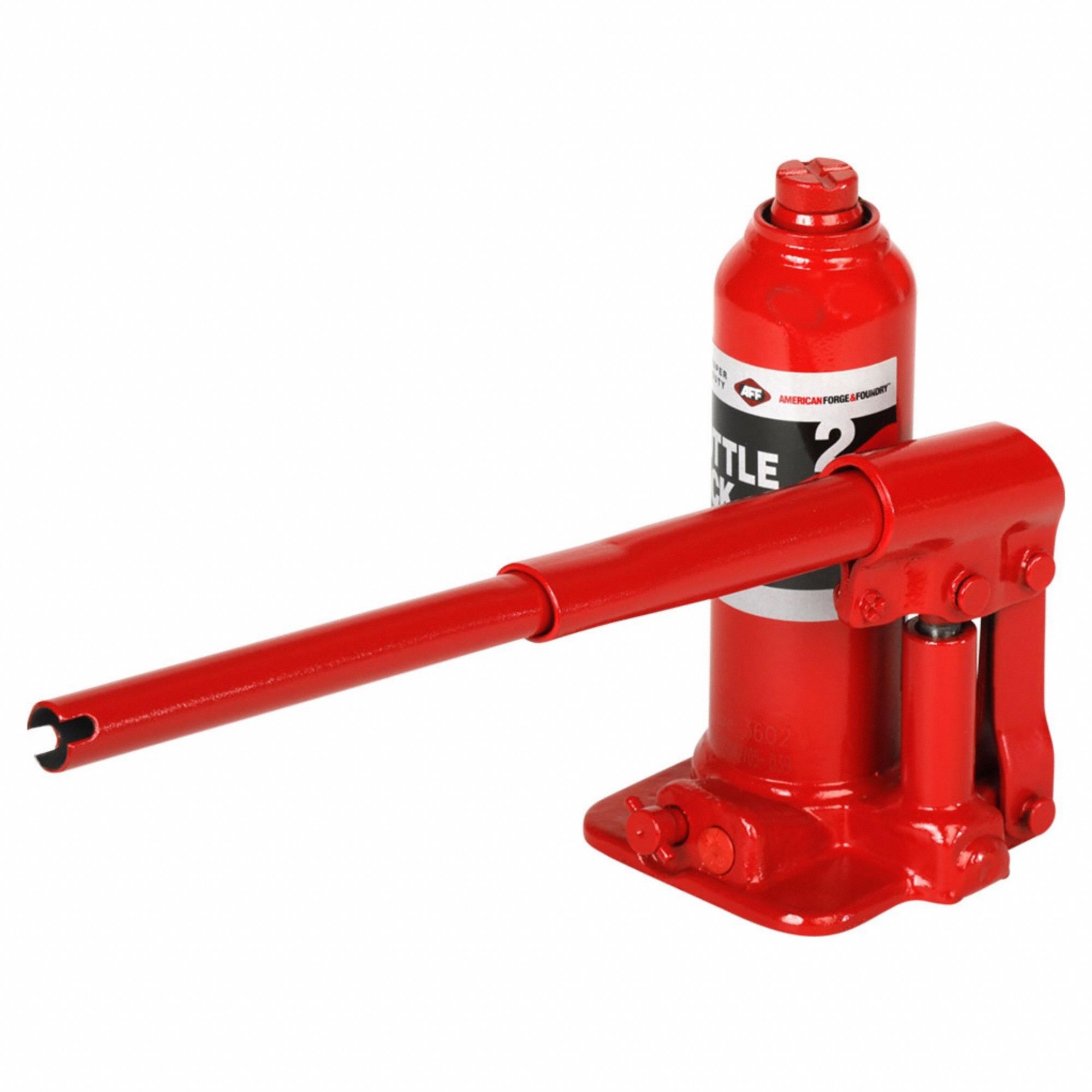 Bottle Jack: Steel, Manual, Mechanical, 2 ton Load Capacity, 7 in Min Lift