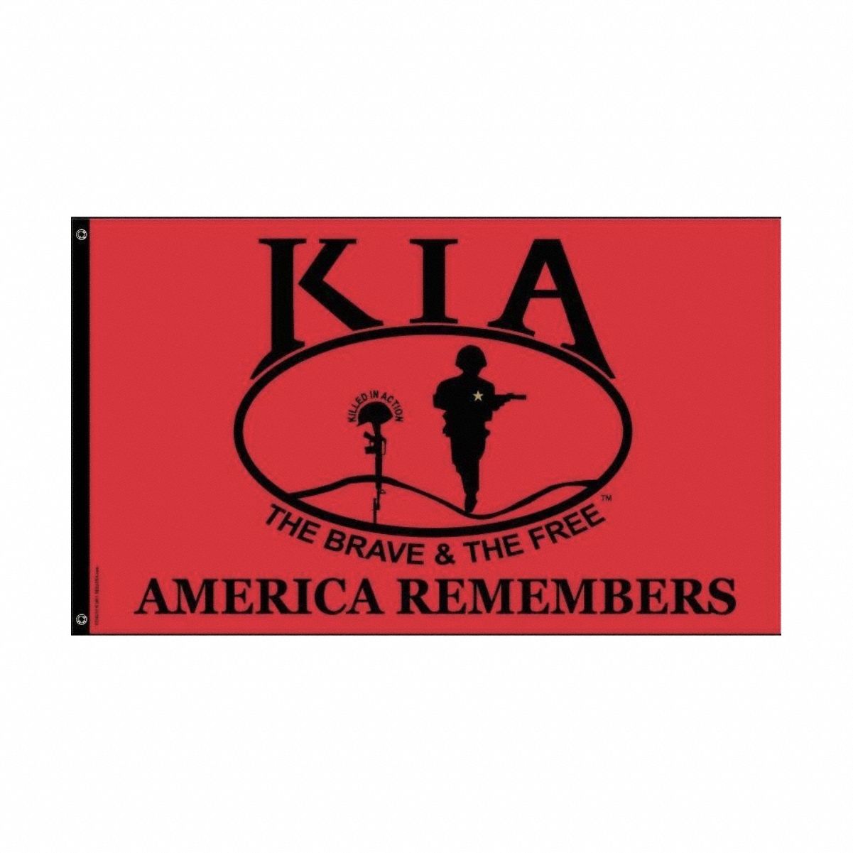 KIA Flag: Nylon, Indoor/Outdoor, 3 ft x 5 ft