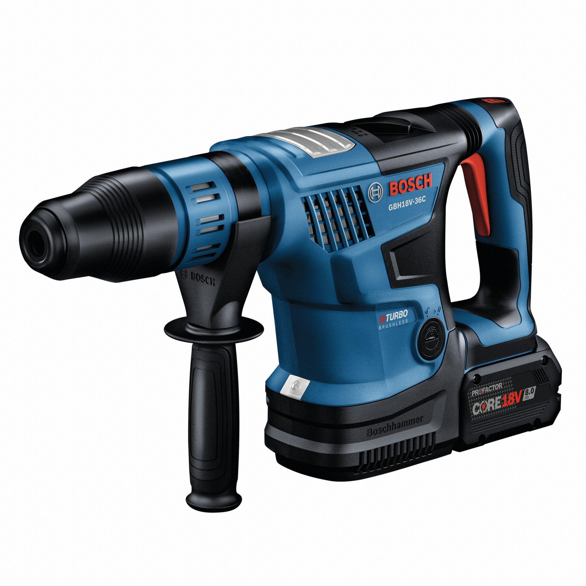 BOSCH, LShape, 18 V, Rotary Hammer Kit 360LZ5GBH18V36CK24/GBA18V80