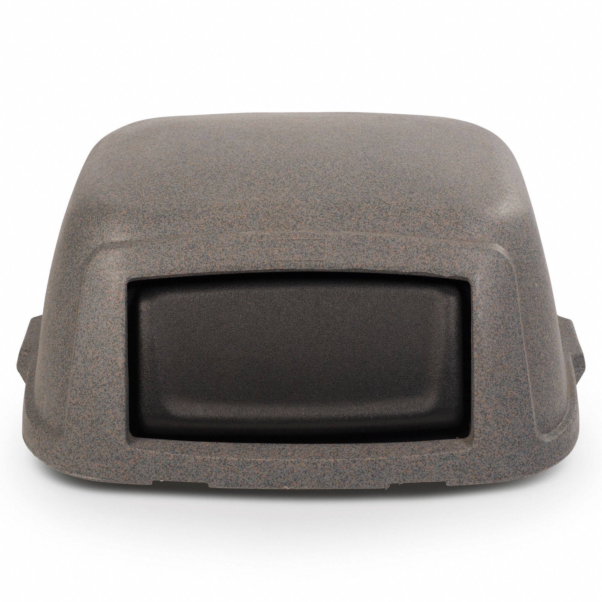 Trash Can Top: Square, Gray, 50 gal Capacity, 23 1/8 in Overall Wd, 24 3/8 in Overall Dp