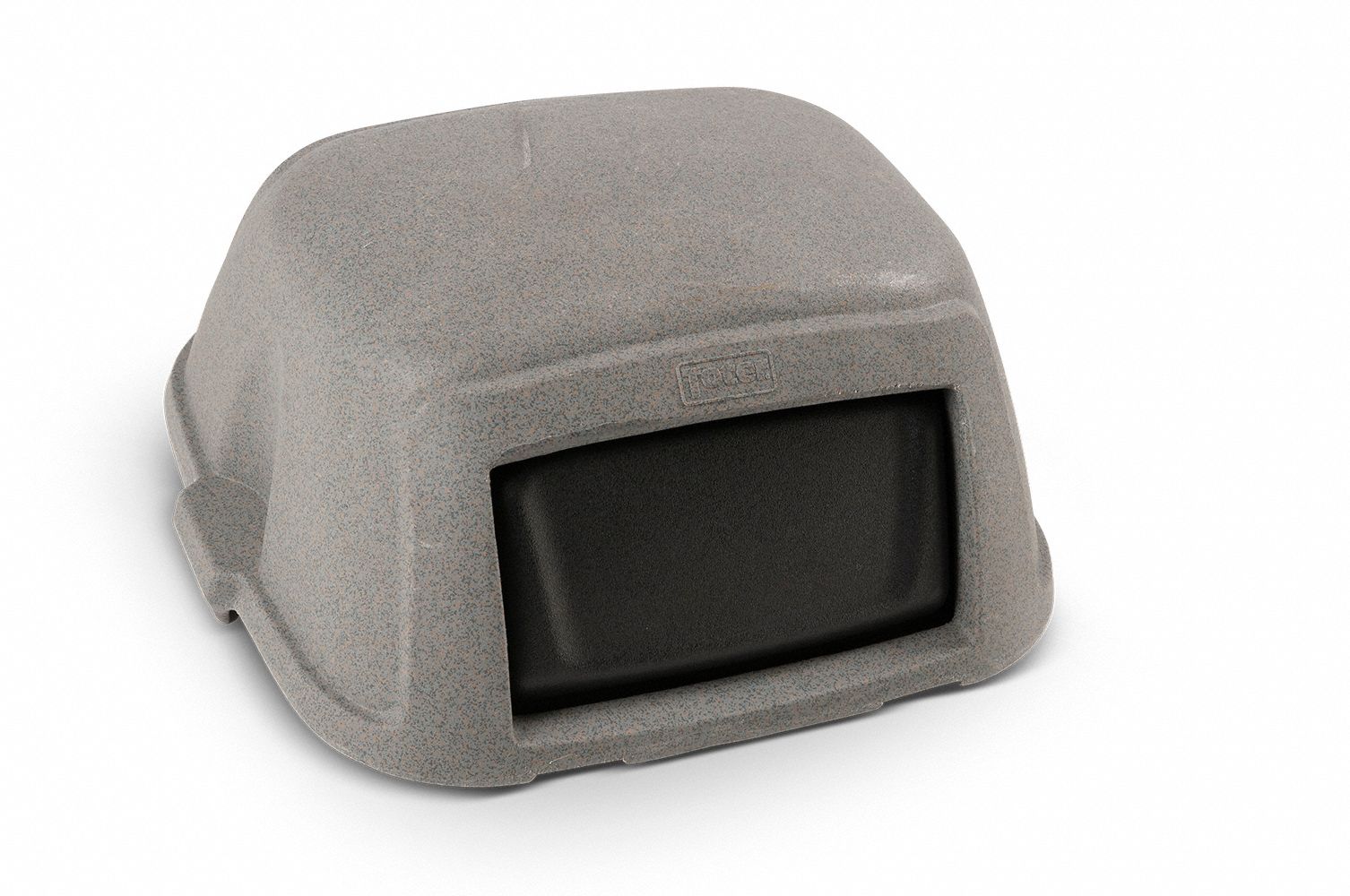 Trash Can Top: Square, Gray, 35 gal Capacity, 20 3/4 in Overall Wd, 22 1/4 in Overall Dp