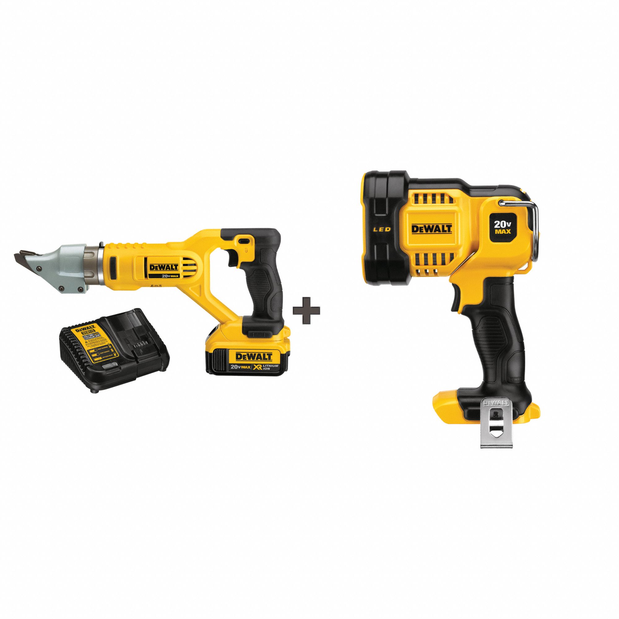 DEWALT, Mild Steel/Stainless Steel, 20V DC, Shear Kit - 361CH4