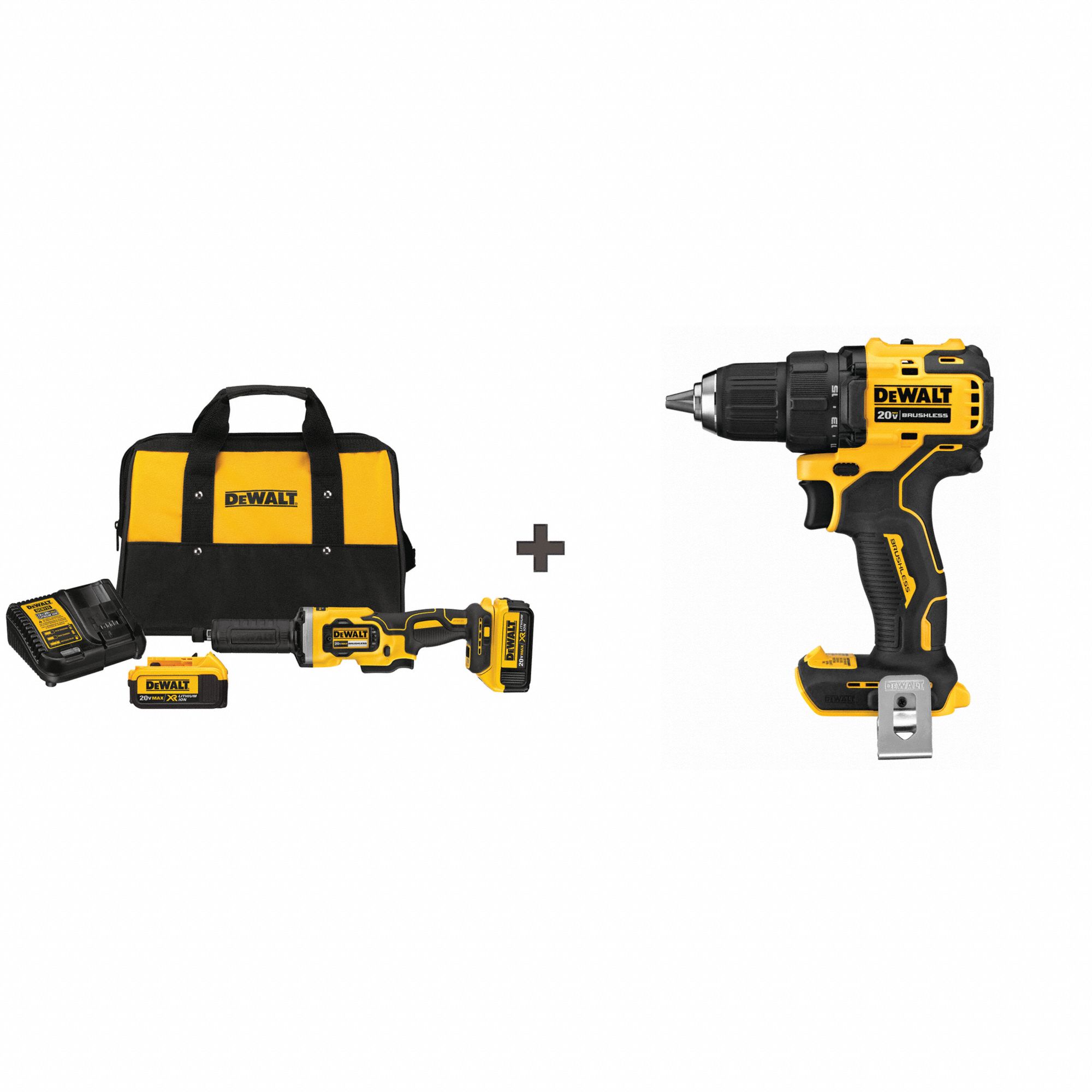 Dewalt V Volt Tools Cordless Combination Kit Cj Dcg M Dcd B Grainger