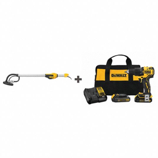 DEWALT Drywall Sander 9 in Pad Size, 2400, 4.7 A Amps, HookandLoop, Corded 361CJ9DWE7800