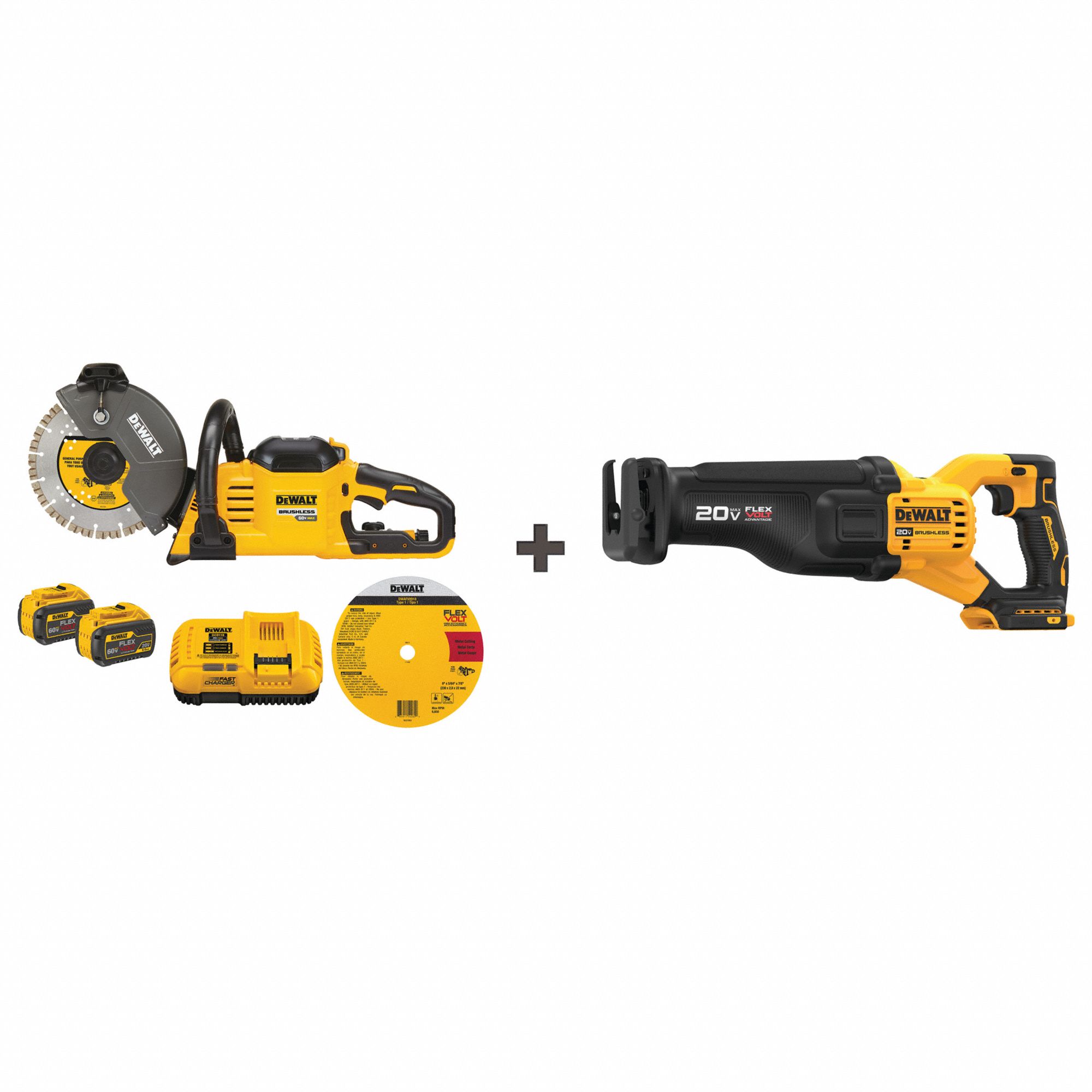 DEWALT Concrete, Masonry, Wet/Dry, Handheld Concrete Saw, 9 in Blade Dia., 7/8 in Arbor Size