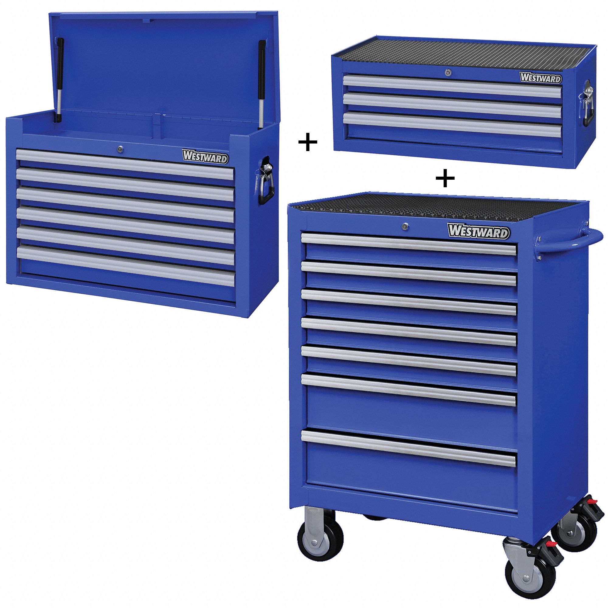 Rolling Cabinet Kit: 16 Drawers, Light Duty, Keyed, 26 3/4 in W x 18 in D x 68 5/8 in H