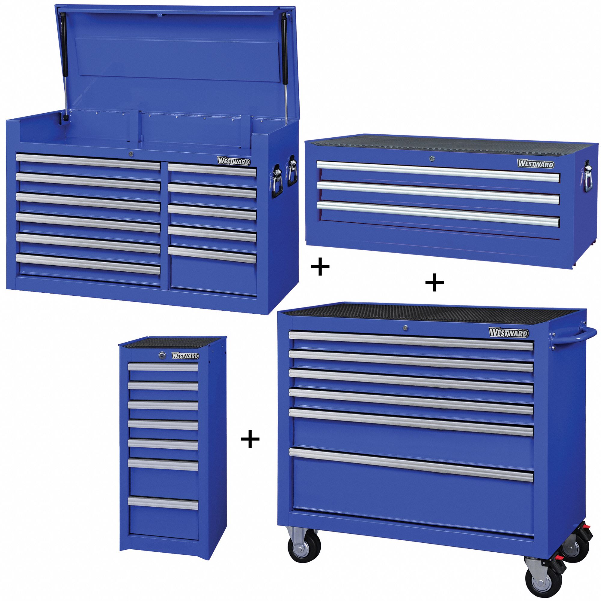Rolling Cabinet Kit: 27 Drawers, Heavy Duty, Keyed, 57 1/2 in W x 19 in D x 82 3/4 in H