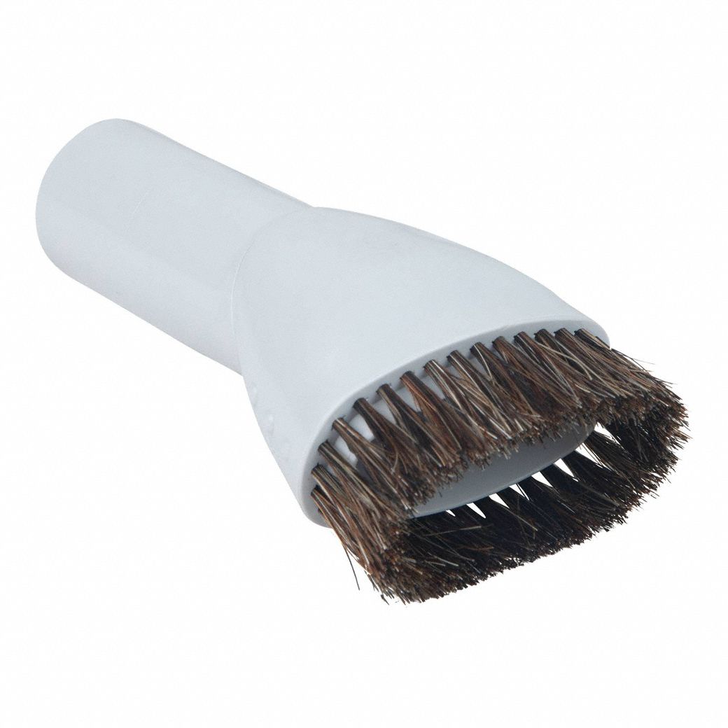Round Brush: Plastic, For 1 1/8 in Hose Dia, 5 1/4 in Lg, 2 1/2 in Wd, Std