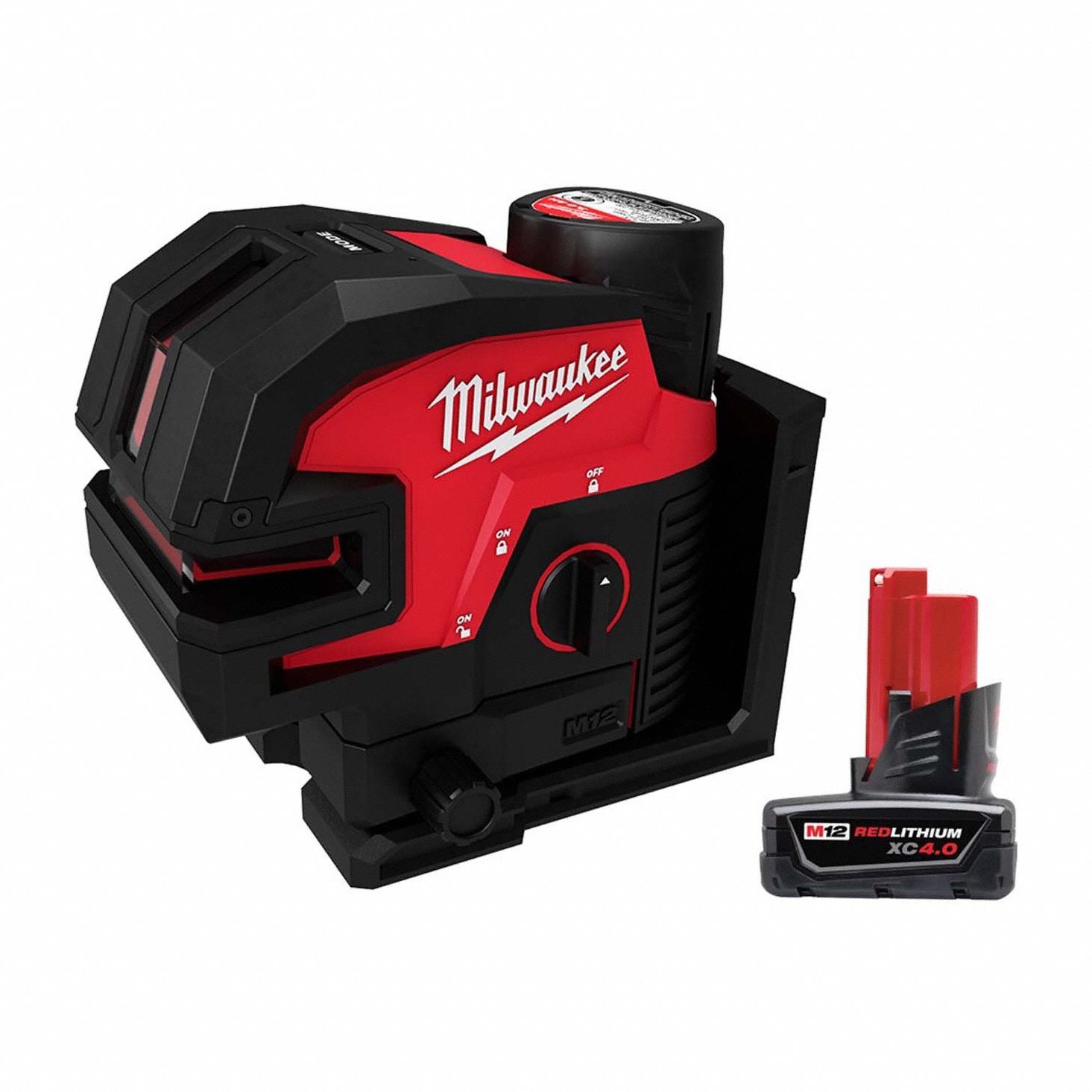 Laser Kit with Battery: 2 Lines and  4 Dots, Green Beam, 0 Planes, Horizontal/Vertical