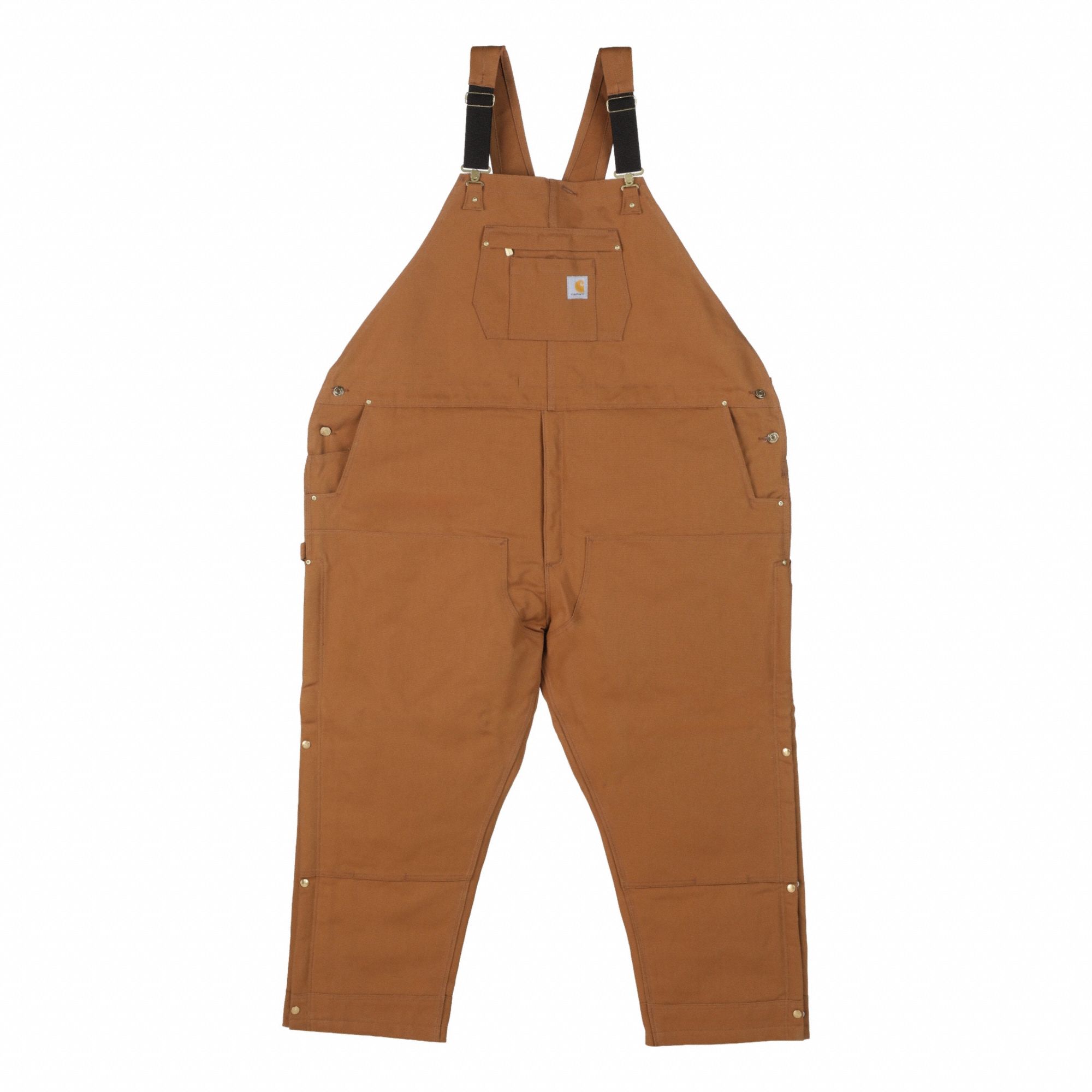 OR4393 M LseFit FrmDck Ins Bib Ovrll: Men's, 5XL ( 65 in x 31 in ), Brown, Cotton, Zipper
