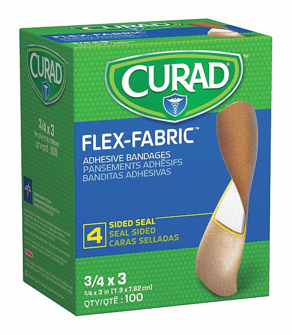 Cloth Adhesive Bandages,3/4"X3",PK100 Grainger