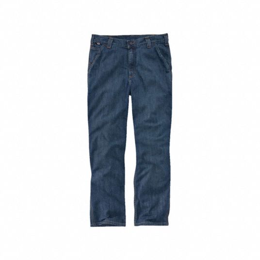 CARHARTT Pants: 12 cal/sq cm ATPV, Men's, 38 in Waist, 32 in Inseam, Dark  Navy